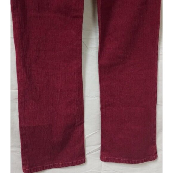 DG2 Diane Gilman Womens Red SZ 4P Mid Rise Denim Straight Leg Jeans W30 L30 - Picture 11 of 12